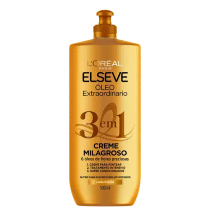 Imagem do produto Elseve L'Oréal Paris Óleo Extraordinário 3 em 1 - Creme de Pentear 500ml