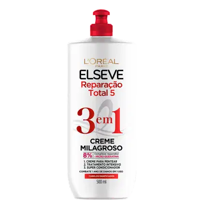 Imagem do produto Elseve L'Oréal Paris Reparação Total 5 3 em 1 - Creme de Pentear 500ml
