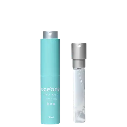 Imagem do frasco de spray e ao lado o refil do produto.