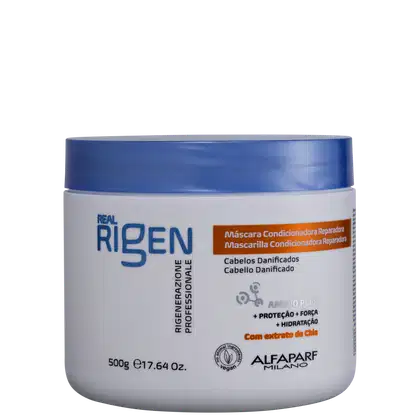 Máscara Capilar Reparadora Alfaparf Milano Real Rigen 500g.