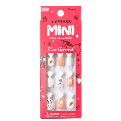 Unhas Postiças Autocolantes Kiss New York imPRESS Mini Easter Bunny.