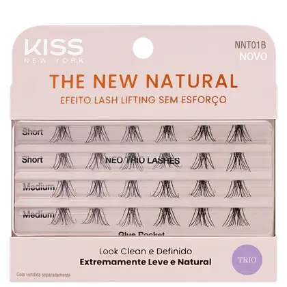 Cílios Individuais Kiss New York The New Natural Neo Trio Lashes NNT01.