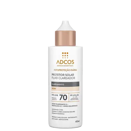 Protetor Solar com Cor Adcos Fotoproteção Diária Fluid Clareador FPS70