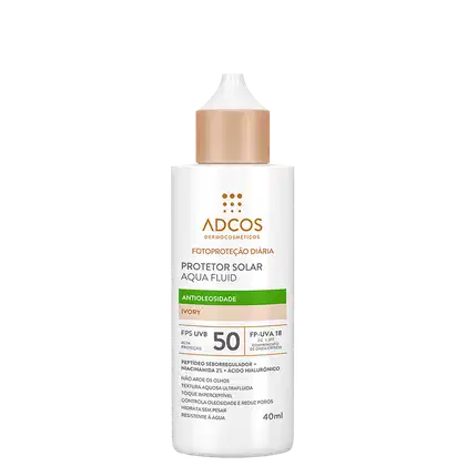 Protetor Solar Facial com Cor Adcos Fotoproteção Diária Aqua Fluid FPS50