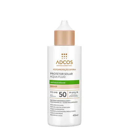 Protetor Solar Facial com Cor Adcos Fotoproteção Diária Aqua Fluid FPS50