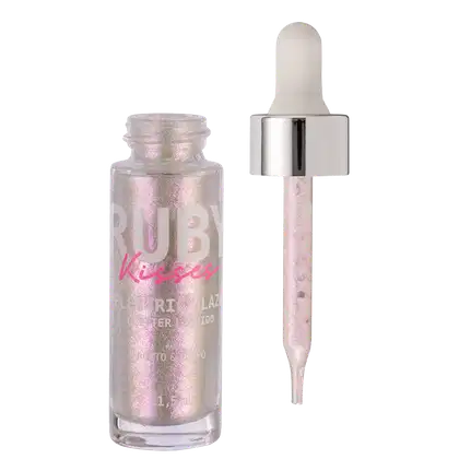 Glitter Líquido Eletric Glaze, da marca Ruby Kisses.