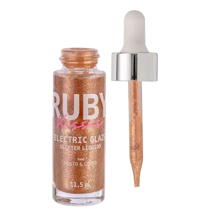 Glitter Líquido Eletric Glaze, da marca Ruby Kisses.