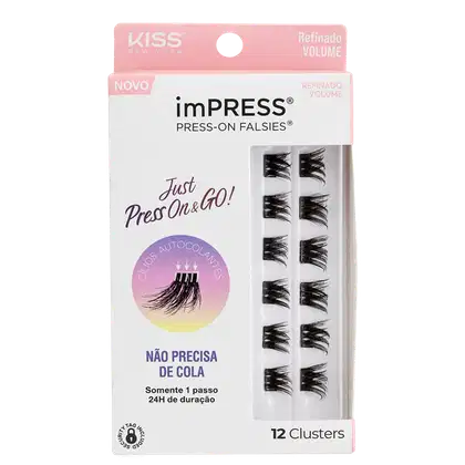 Imagem do produto Kiss New York imPRESS Press-on Falsies Mini Volume 06 Refil - Cílios Postiços (12 Unidades)