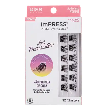 Cílios Postiços Kiss New York imPRESS Press-on Falsies Mini Volume 05 Refil (12 Unidades)