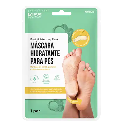 Kiss New York Professional Foot Moisturizing Mask - Máscara Hidratante para Pés (1 Par).