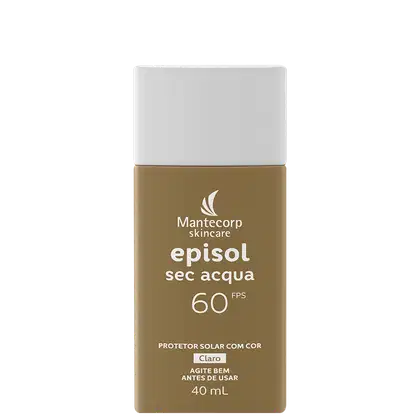 Protetor Solar Facial com Cor Mantecorp Episol Sec Acqua FPS60 Claro 40ml