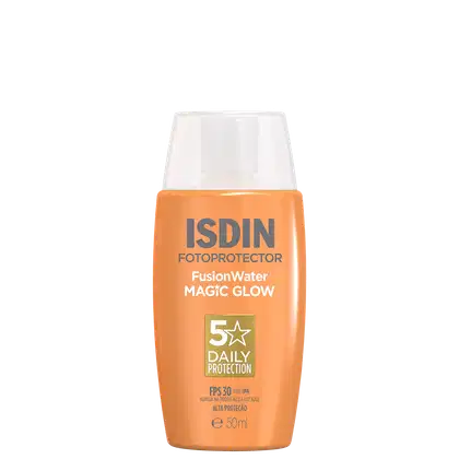 Protetor Solar Fusion Water Magic Glow FPS 30, da marca ISDIN.