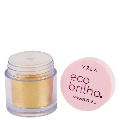Imagem do produto Vizzela Cosméticos Ela É Elegante Brilho Dourado - Glitter Ecológico 1,5g