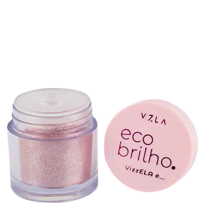 Imagem do produto Vizzela Cosméticos Ela É Gentil Brilho Rosa Dourado - Glitter Ecológico 1,5g