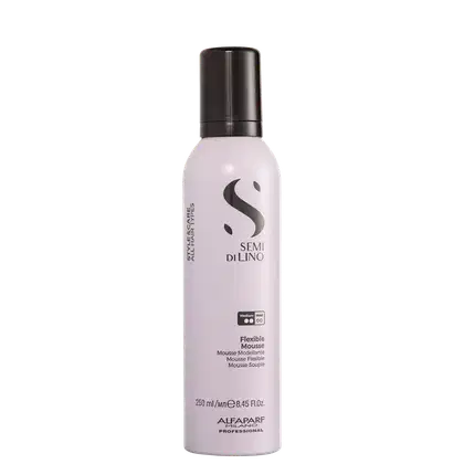 Mousse Capilar Semi di Lino Style&Care Fixação Média, da marca Alfaparf.