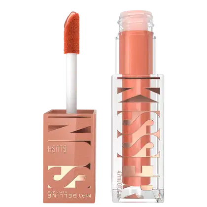 Blush Líquido Multifuncional Sunkisser, da marca Maybelline. Possui cor alaranjada.