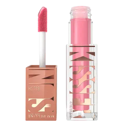 Blush Líquido Multifuncional Sunkisser, da marca Maybelline. Possui cor rosa.