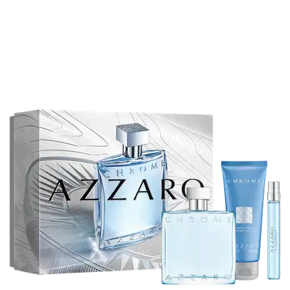 Imagem do produto Conjunto Chrome Azzaro Masculino - Perfume Eau de Toilette 100ml + Shower Gel 75ml + Travel Size 10ml