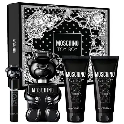 Produtos Toy Boy Moschino: Perfume + Shower Gel +After Shave Balm +Travel Spray