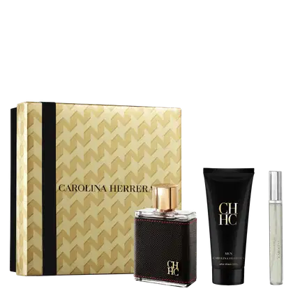 Imagem do produto Conjunto CH Men Carolina Herrera Masculino - Perfume Eau de Toilette 100ml + Gel de Banho 100ml + Travel Size 10ml