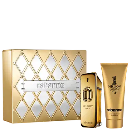 Imagem do produto Conjunto Million Gold Rabanne Masculino - Perfume Eau de Parfum Intense 100ml + Gel de Banho 100ml