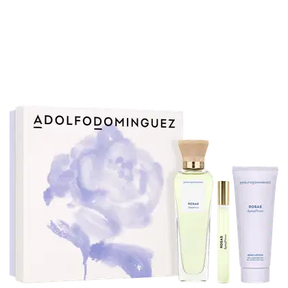 Imagem do produto Conjunto Agua Fresca de Rosas Adolfo Dominguez Feminino Eau de Toilette 120ml + Eau de Toilette 10ml + Loção Hidratante Corporal 75ml