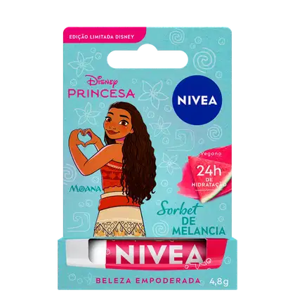 Hidratante Labial Disney Princesa Moana, da marca NIVEA.