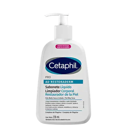 Sabonete Líquido Pro Ad Restoraderm, da marca Cetaphil.