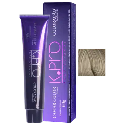 Caixa e tubo de tinta de cabelo da marca Cavalor Color, na cor violeta, com texto em inglês e rosa destacado. O produto é apresentado em embalagem típica de tintura capilar.