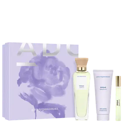 Imagem do produto Conjunto Água Fresca de Rosas Adolfo Dominguez Feminino - Eau de Toilette 120ml + Eau de Toilette 10ml + Loção Hidratante Corporal 75g