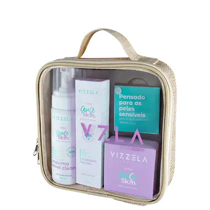 Kit Vizzela Cosméticos Sense Skin, 4 produtos.