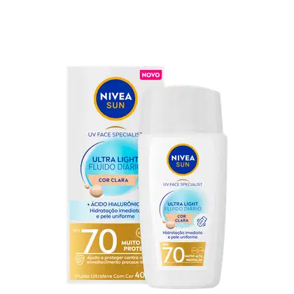 Imagem do produto NIVEA Sun UV Face Specialist Ultra Light FPS70 Cor Clara - Protetor Solar 40ml