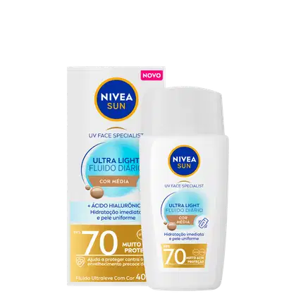 Imagem do produto NIVEA Sun UV Face Specialist Ultra Light FPS70 Cor Média - Protetor Solar 40ml