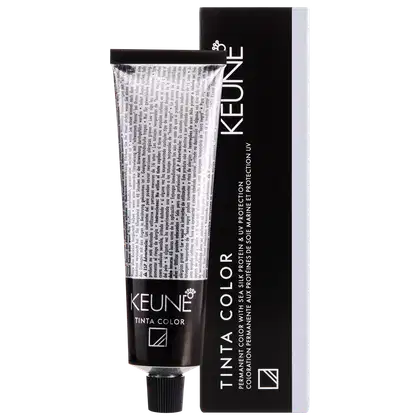 Coloração da marca Keune, em embalagem e rótulo branco e preto, indicando a linha "Tinta Color".