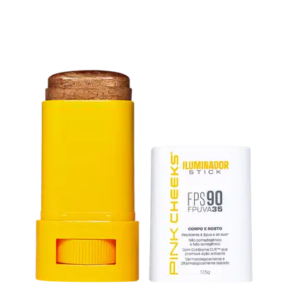 Imagem do produto Pink Cheeks FPS90 FPUVA35 Bronze - Iluminador Corporal e Facial Multifuncional 17,5g