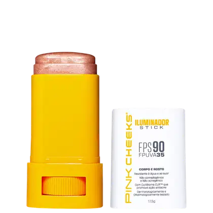 Imagem do produto Pink Cheeks FPS90 FPUVA35 Champagne - Iluminador Corporal e Facial Multifuncional 17,5g