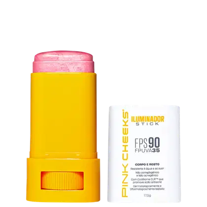 Imagem do produto Pink Cheeks FPS90 FPUVA35 Rosé - Iluminador Corporal e Facial Multifuncional 17,5g