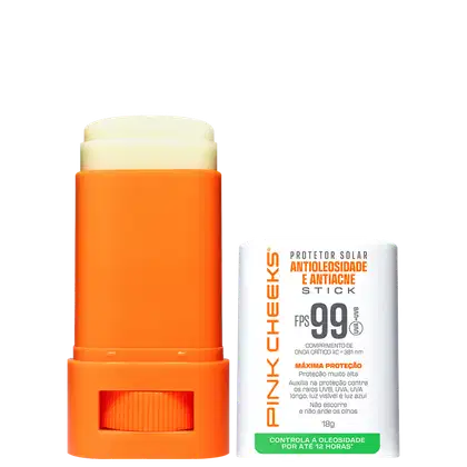 Protetor Solar Facial Antioleosidade e Antiacne Pink Cheeks FPS99, 18g.