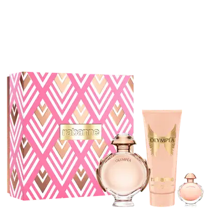 Imagem do produto Conjunto Olympéa Rabanne Feminino - Perfume Eau de Parfum 80ml + Body Lotion 100ml + Travel Size 6ml