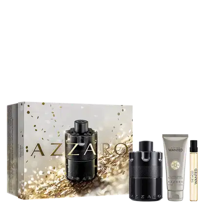 Imagem do produto Conjunto The Most Wanted Azzaro Masculino - Perfume Eau de Parfum Intense 100ml + Hair Gel 75ml + Travel Size 10ml