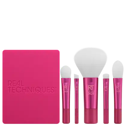Kit Real Techniques Vivid Escape Travel Glow, 6 Produtos.