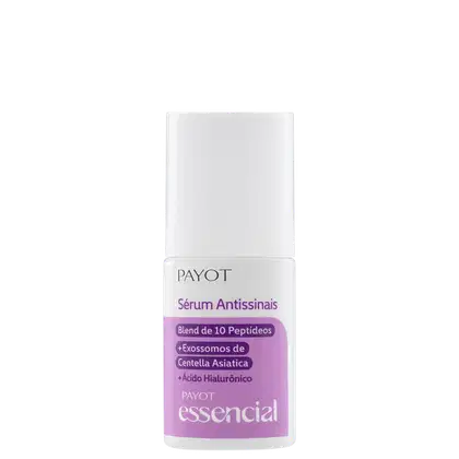 Frasco do sérum antissinais Essencial, da marca Payot.