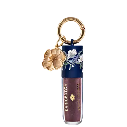Gloss labial da marca Bruna Tavares BT x Bridgerton, com brilho suave e textura leve.