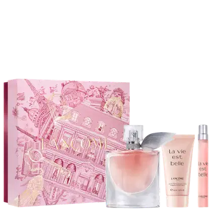 Conjunto La Vie Est Belle Lancôme Feminino, Eau de Parfum 50ml + Body Lotion 50ml + Eau de Parfum 10ml.