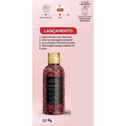 Imagem do produto Óleo Para Massagem Sensual e Pós Banho Sensualize 120ml