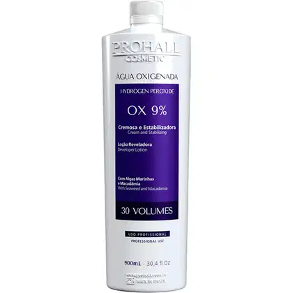Imagem do produto Prohall - Água Oxigenada Cremosa OX 9% 30 Volumes 900ml