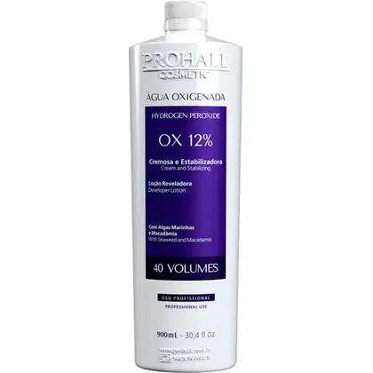 Imagem do produto Prohall - Água Oxigenada Cremosa OX 12% 40 Volumes 900ml
