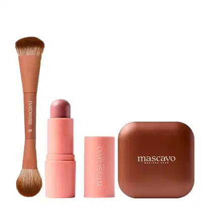 Imagem do produto Kit Mascavo Pincel 01 + Blush Oak 6G + Bronzer Sunset 8G