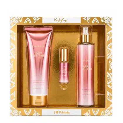 Imagem do produto Kit Pokoloka Luxury Elixir Yara Nectar - Hidratante 240ml + Body Splash 250ml + Perfume 15ml