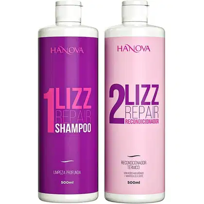 Imagem do produto Hanova Lizz Repair - Kit Escova Progressiva Sem Formol 2x 500ml